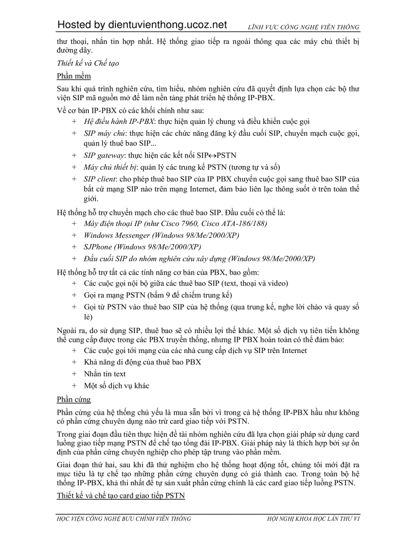 image for page Thiết kế và chế tạo tổng đài ip pbx