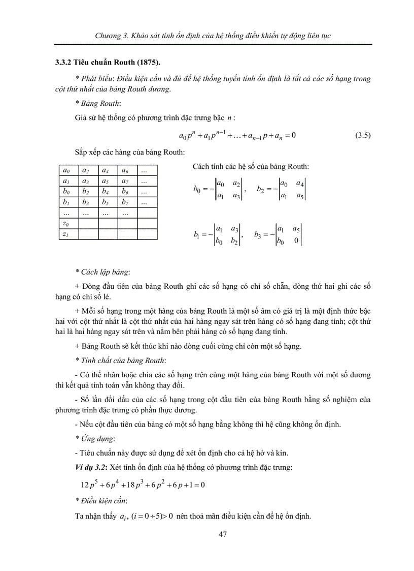 image for page Khảo sát tính ổn định của hệ thống điều khiển tự động liên tục