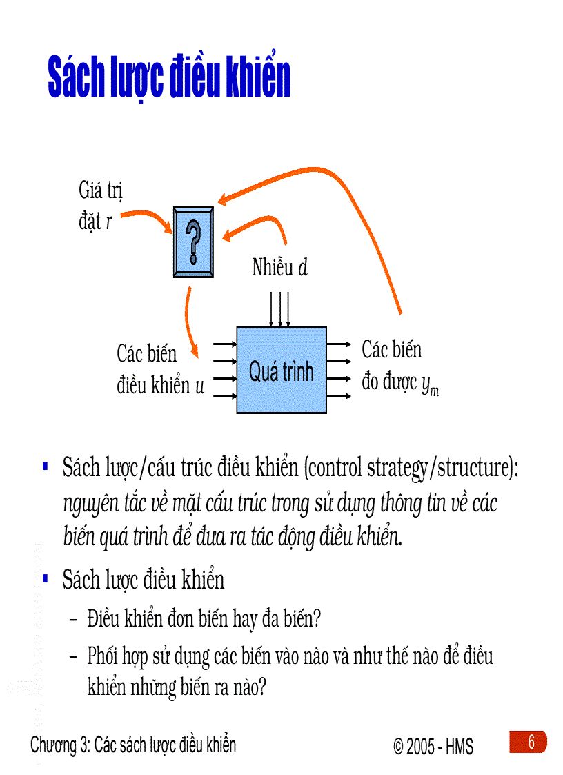 image for page Các sách lược iều khiểnĐiềukhiểnquátrình