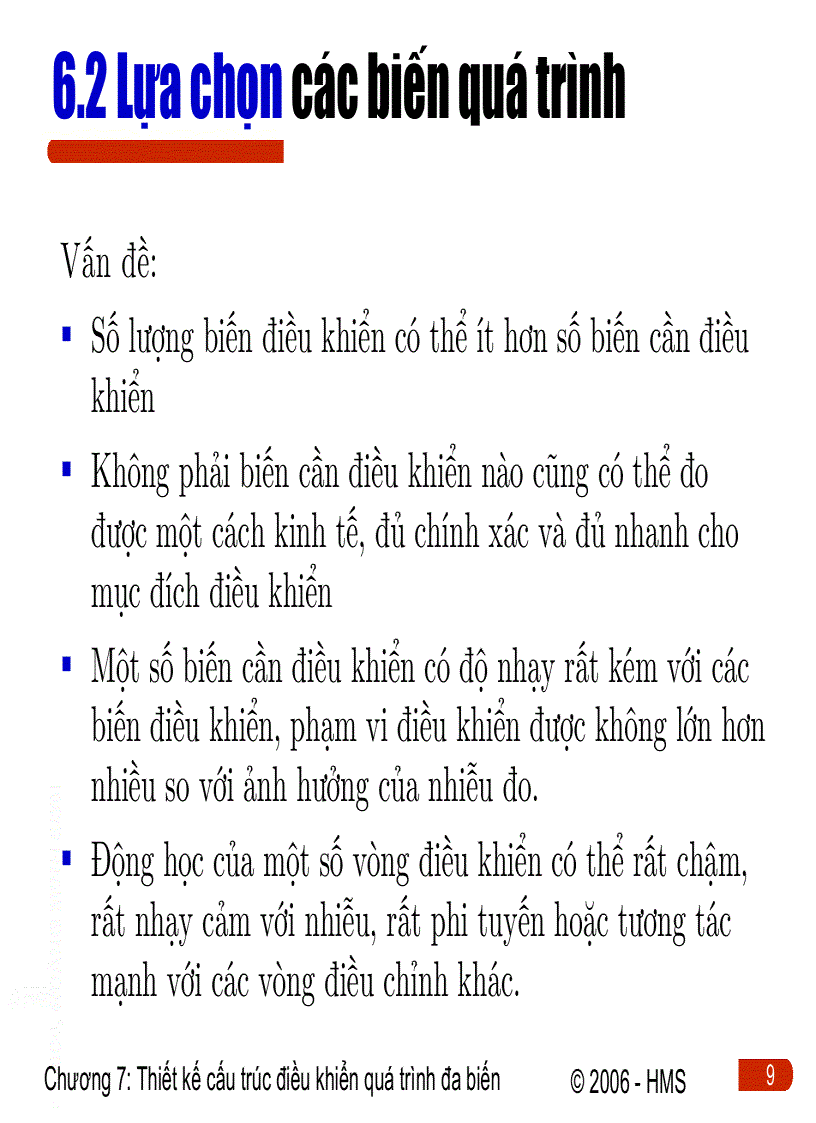image for page Thiết kế cấu trúc iều khiển quá trình a biến Điều khiển quá trình