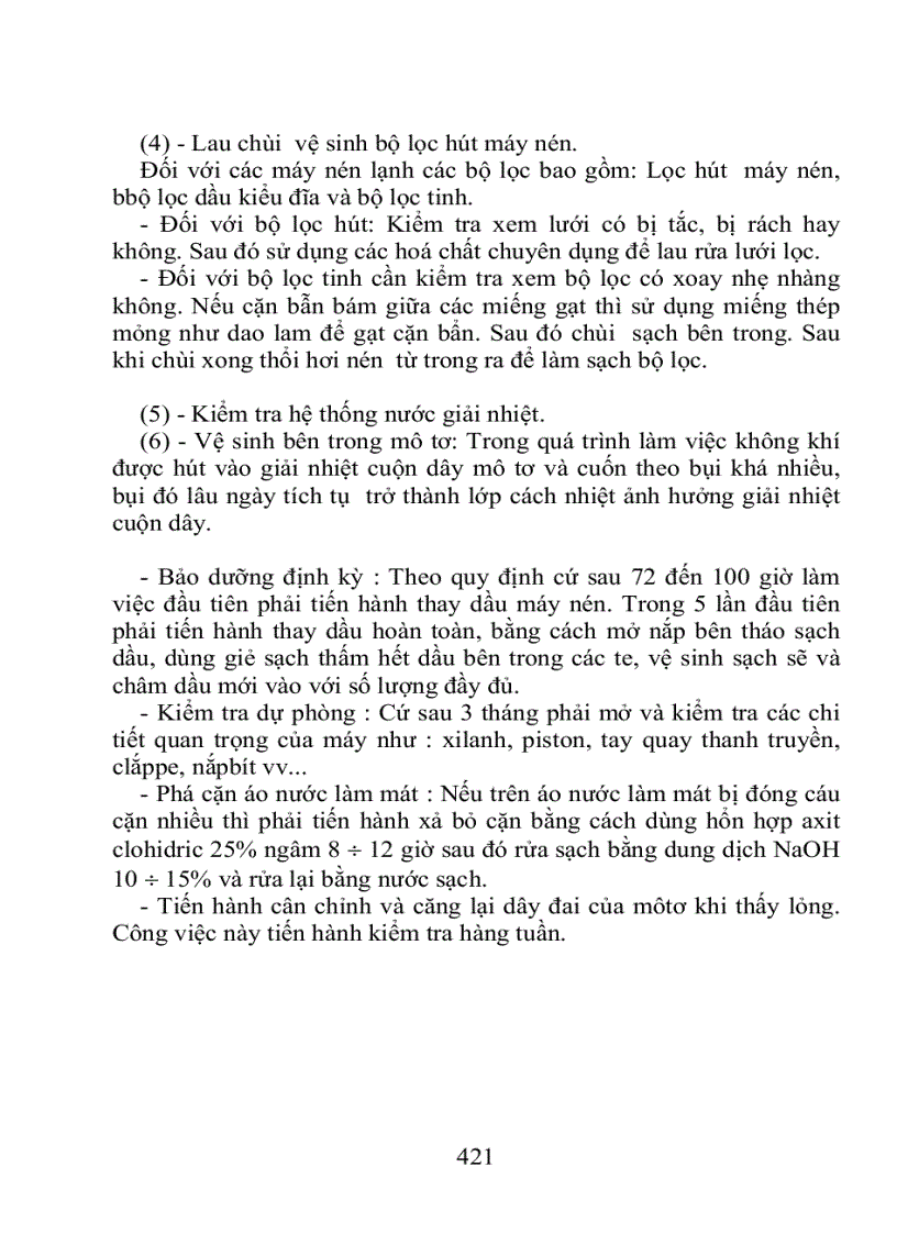 image for page Bảo dưỡng hệ thống lạnh