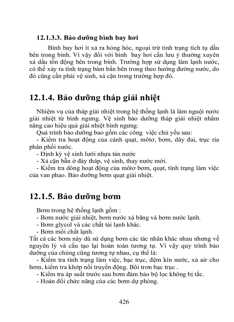 image for page Bảo dưỡng hệ thống lạnh
