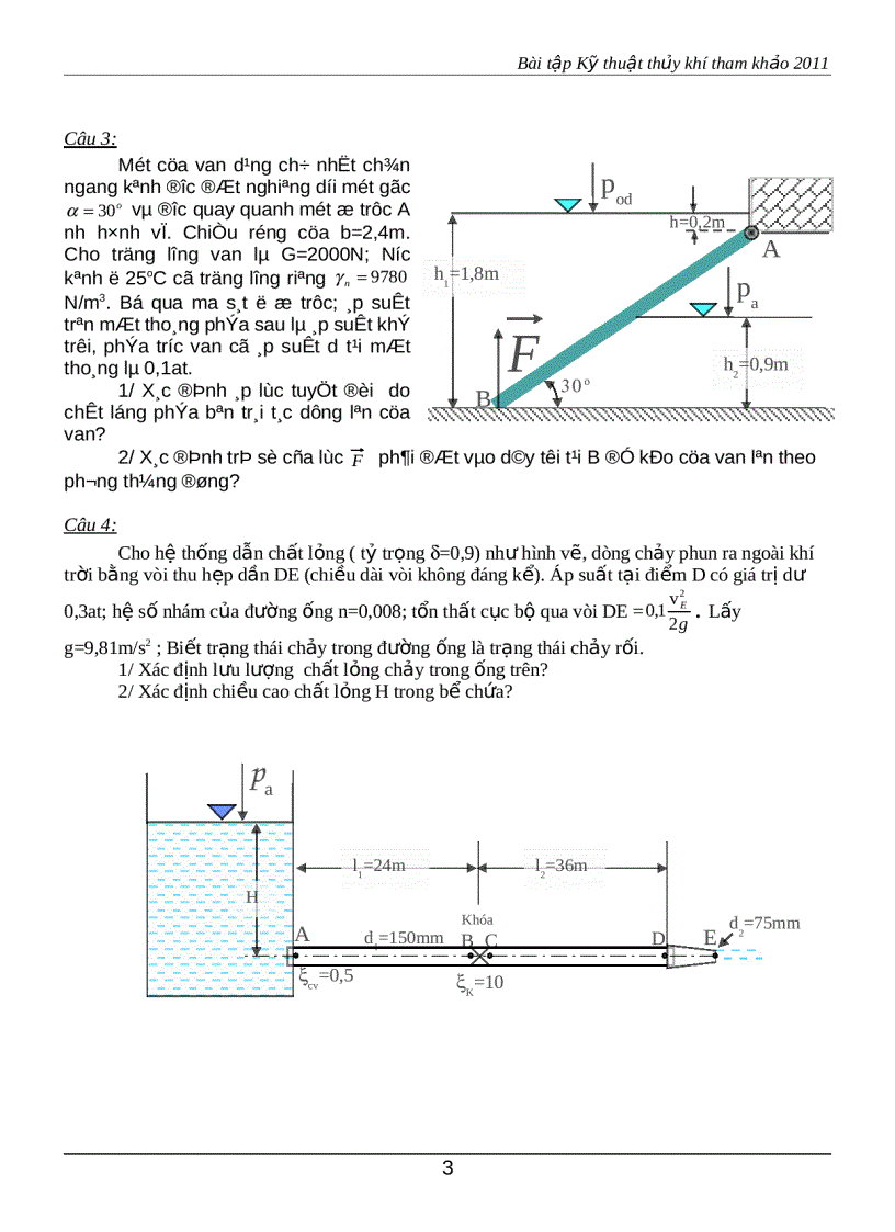 image for page Bài tập kỹ thuật thủy khí 1