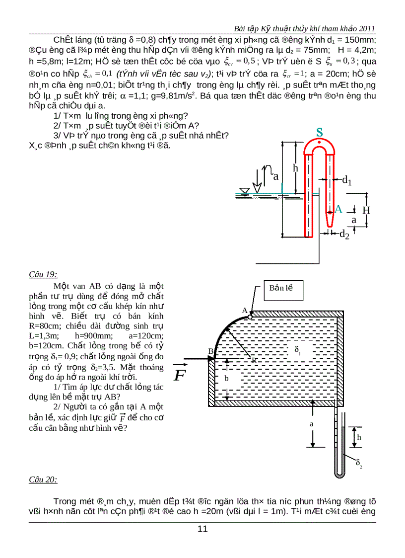 image for page Bài tập kỹ thuật thủy khí 1