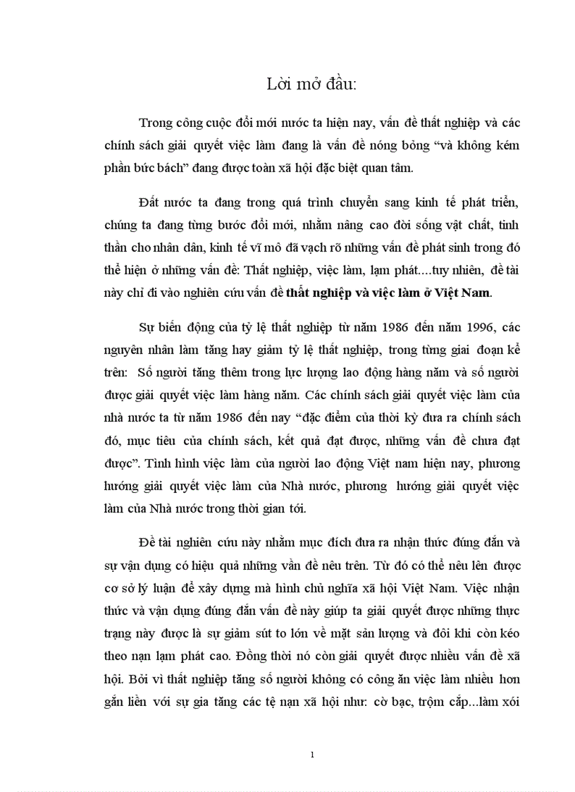 image for page Thất nghiệp và việc làm ở Việt Nam