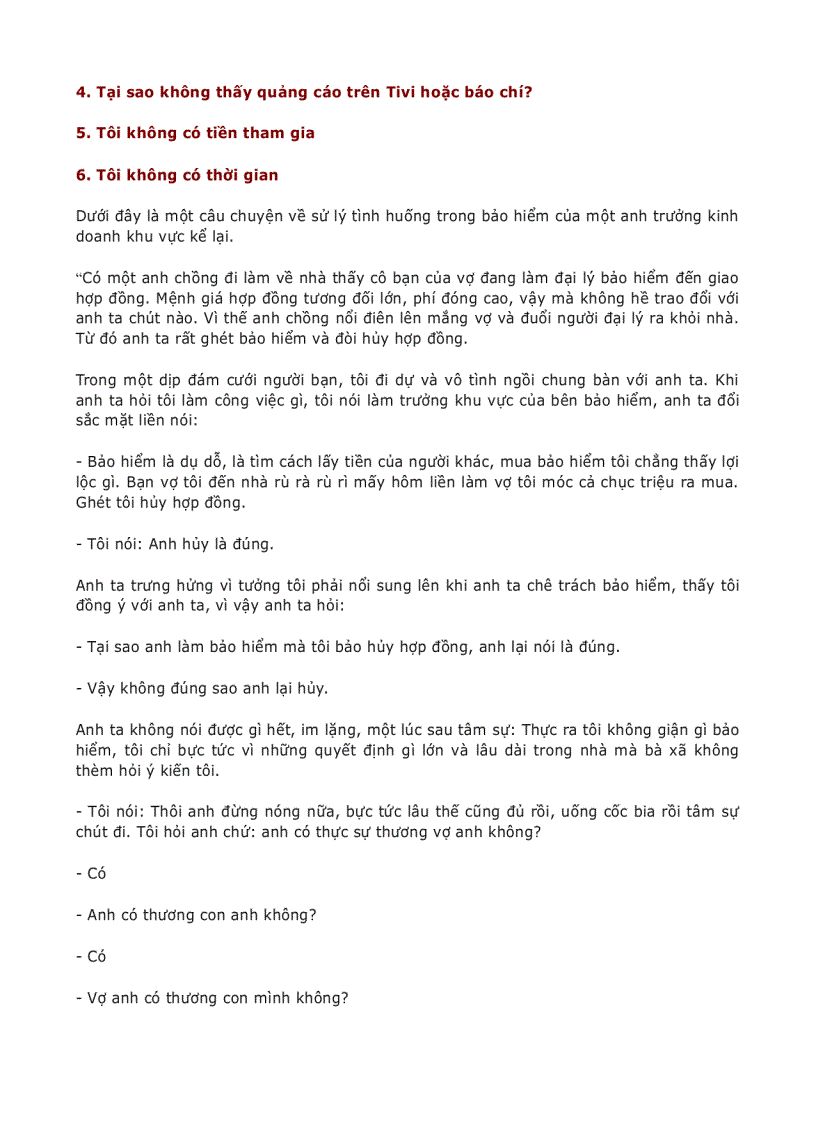 image for page Hệ thống trả lời các câu hỏi phản đối