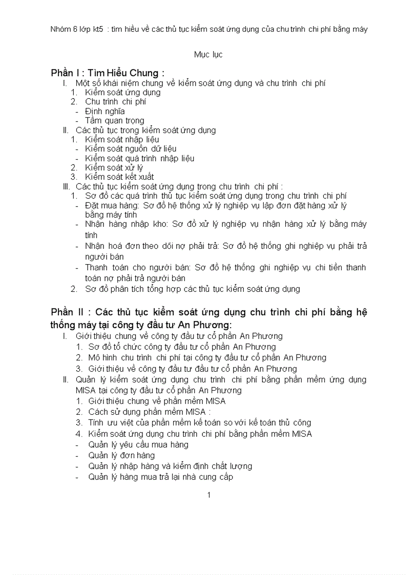 image for page Tìm hiều về các thủ tục kiểm soát ứng dụng của chu trình chi phí bằng máy