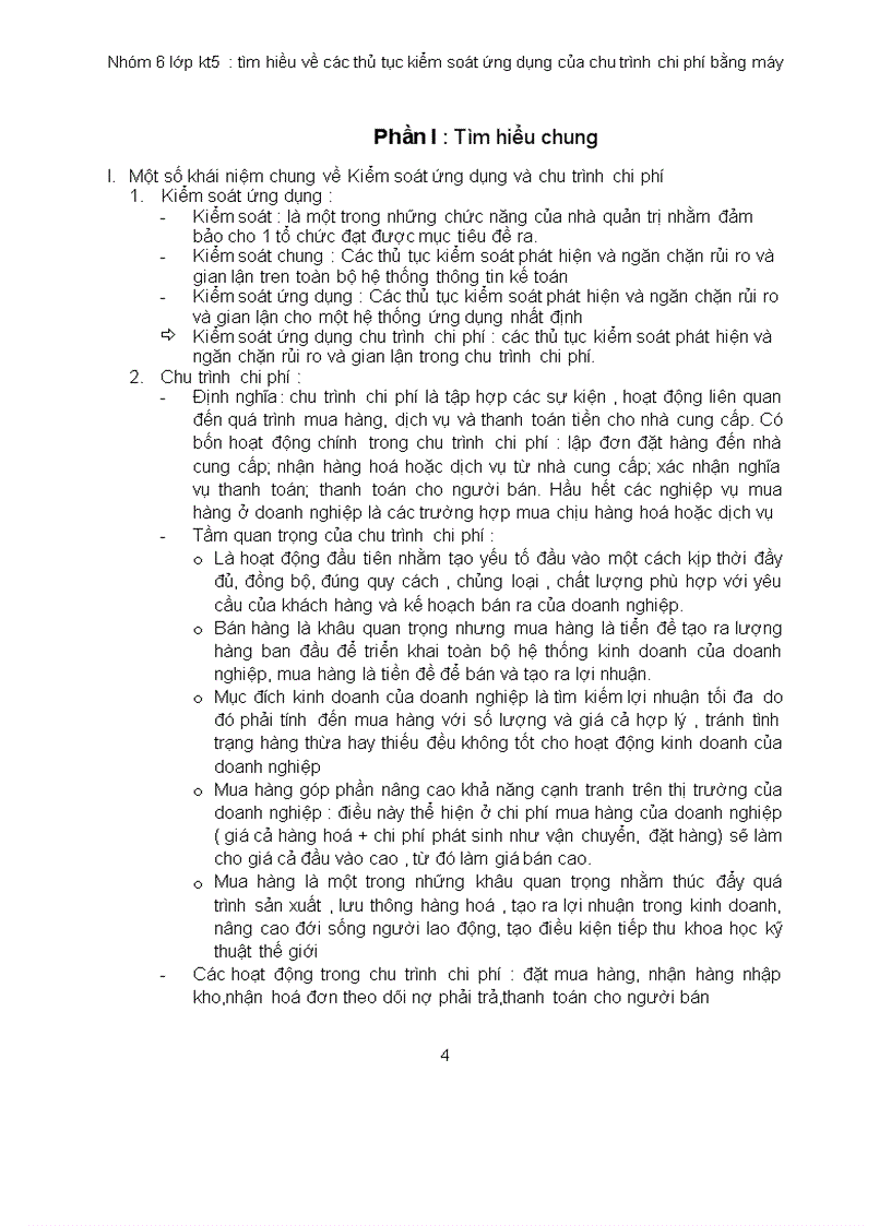image for page Tìm hiều về các thủ tục kiểm soát ứng dụng của chu trình chi phí bằng máy