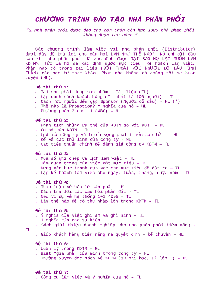 image for page Đinh hướng cho nhà phân phối