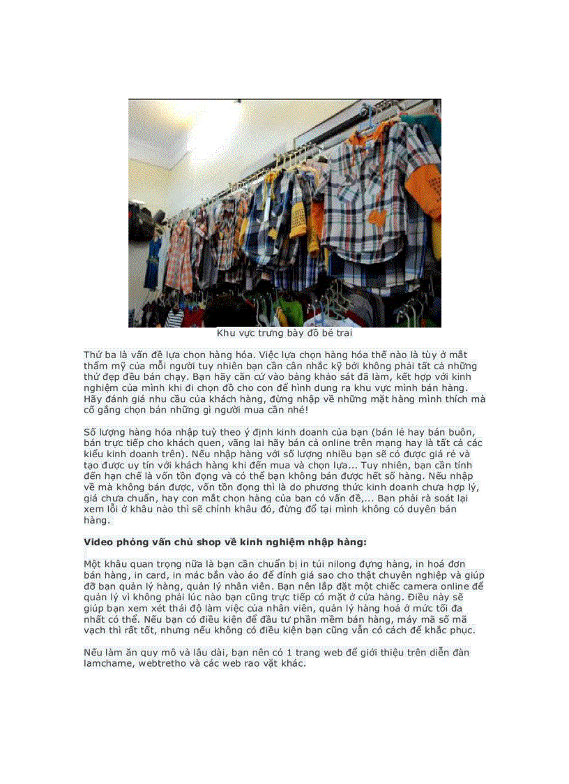 image for page Kinh doanh thời trang dành cho trẻ em