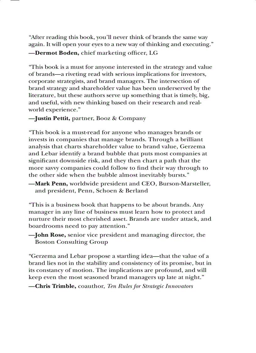 image for page The brand buble