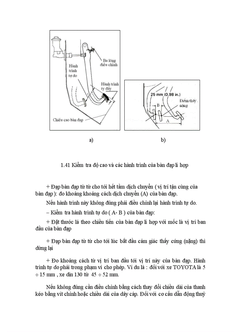 image for page Những hư hỏng chung kiểm tra và điều chỉnh bộ ly hợp
