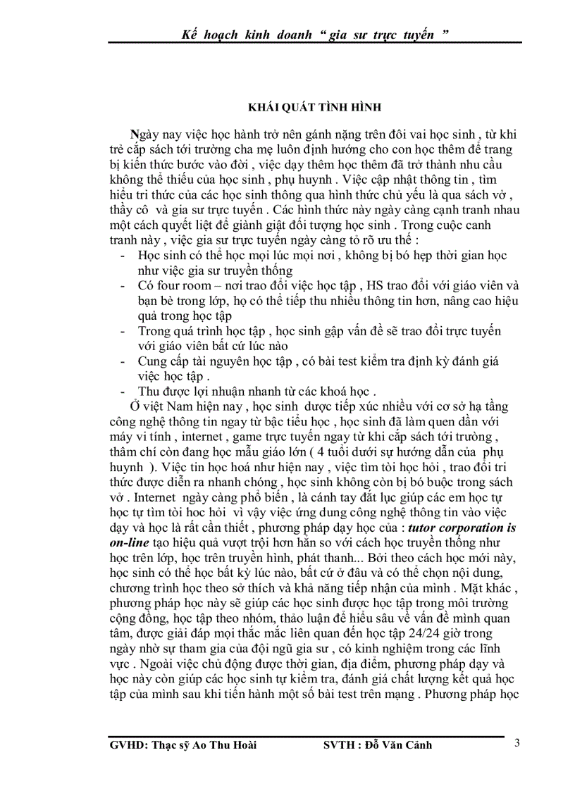 image for page Kế hoạc kinh doanh gia sư trực tuyến