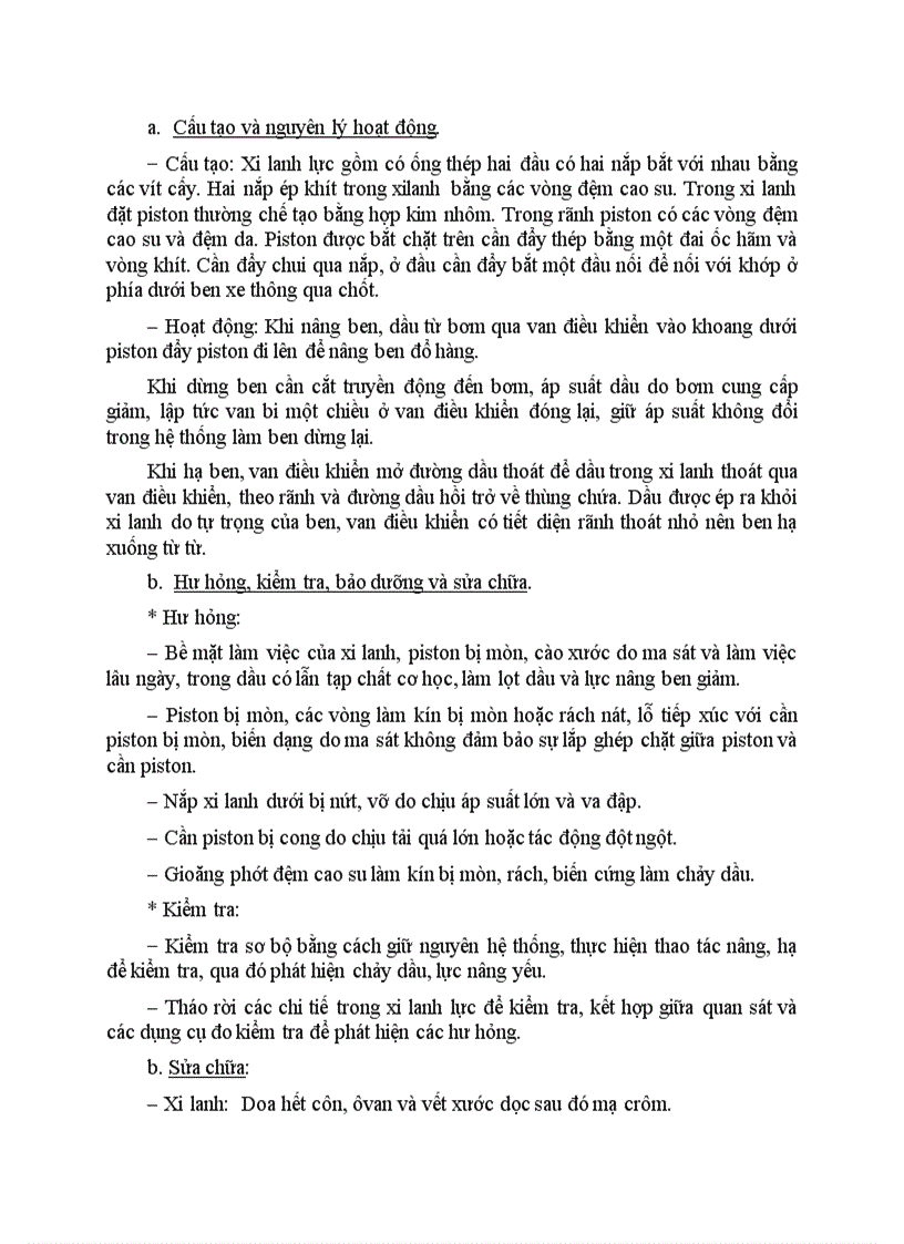 image for page Sửa chữa hệ thống nâng hạ thùng xe