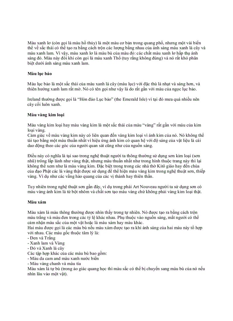 image for page Chi tiết và Ứng dụng các màu phần 1