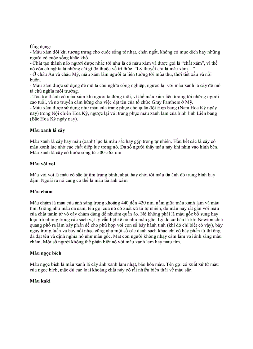 image for page Chi tiết và Ứng dụng các màu phần 1