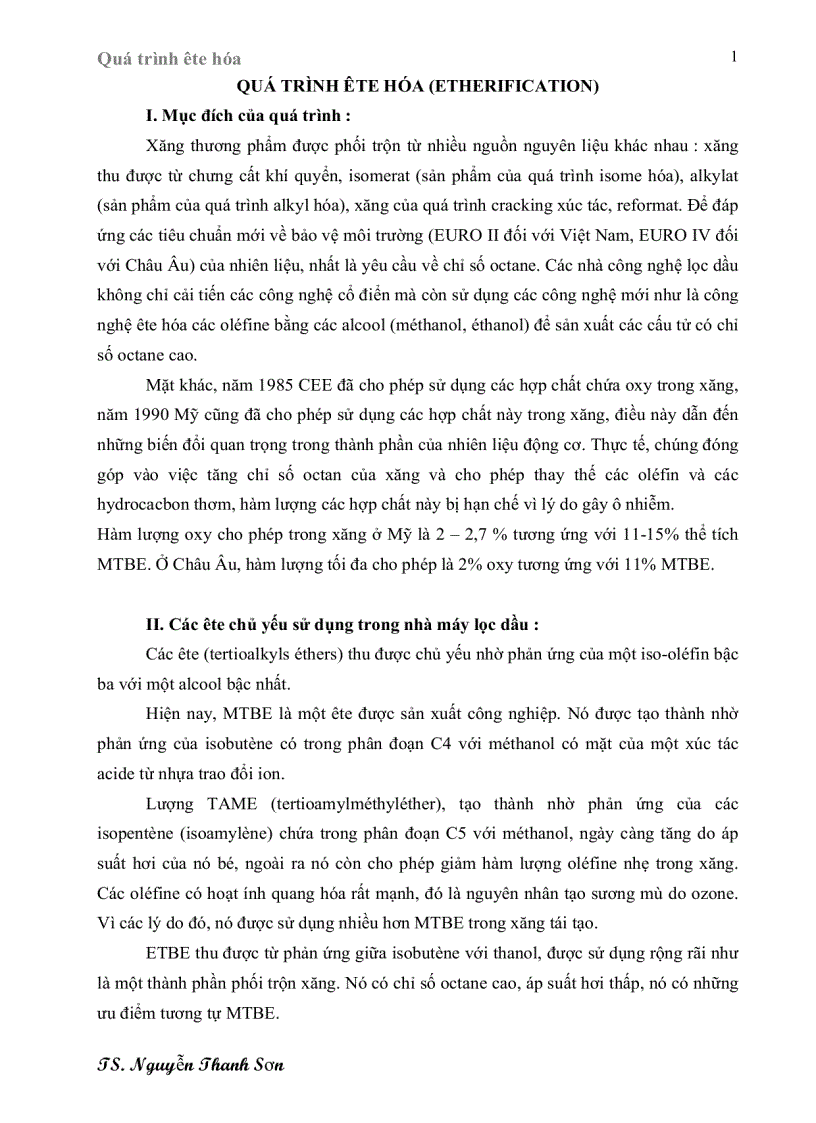 image for page Quá trình ête hóa etherification