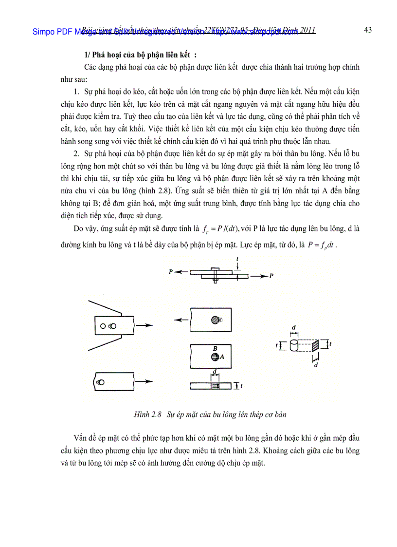 image for page Liên kết bu lông chịu cắt