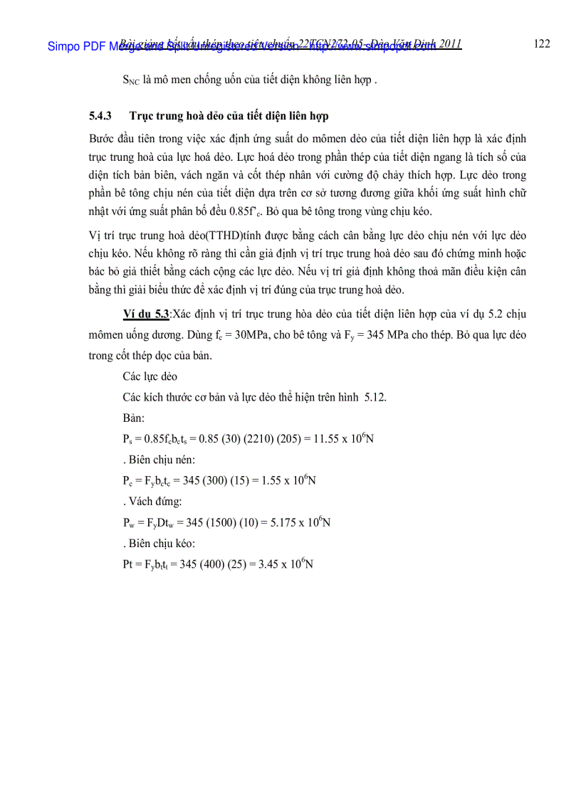 image for page Trục trung hoà dẻo của tiết diện liên hợp