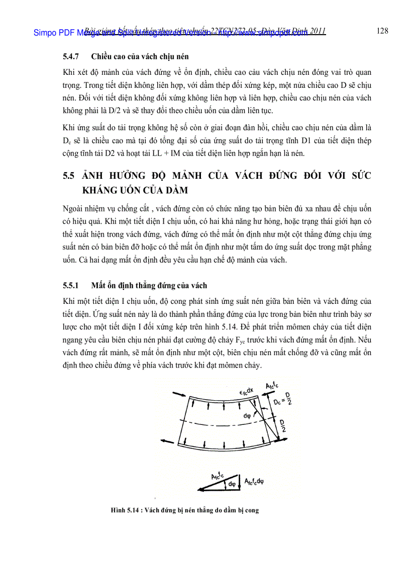 image for page Trục trung hoà dẻo của tiết diện liên hợp