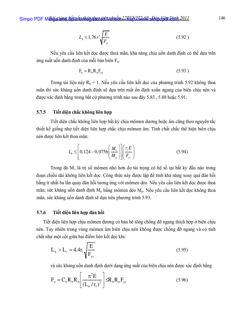 image for page Hệ số điều chỉnh Cb khi mômen thay đổi