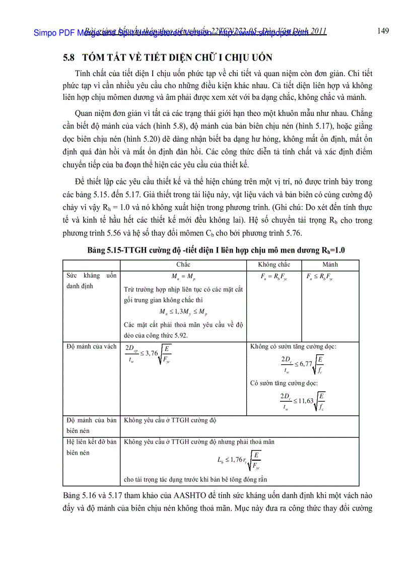 image for page Hệ số điều chỉnh Cb khi mômen thay đổi