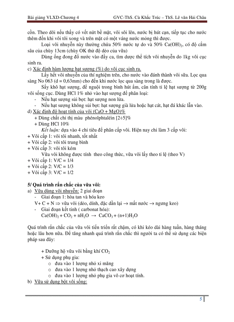 image for page Các chất kết dính vô cơ