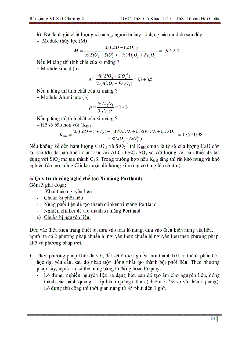 image for page Các chất kết dính vô cơ