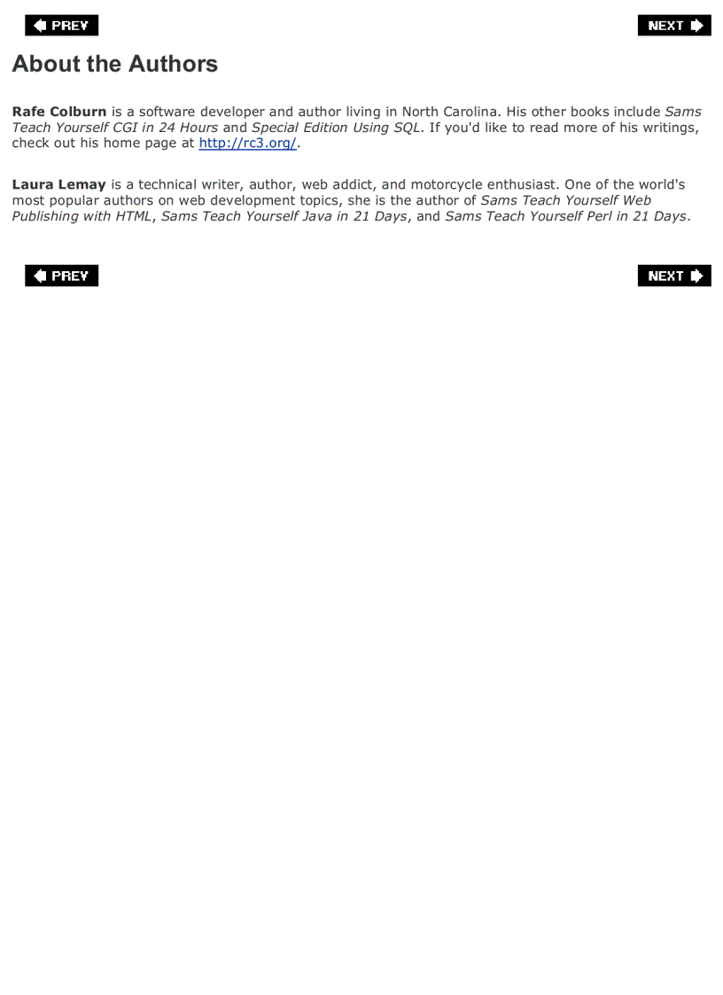image for page Sams Teach Yourself Web Publishing with HTML and CSS in One Hour a Day
