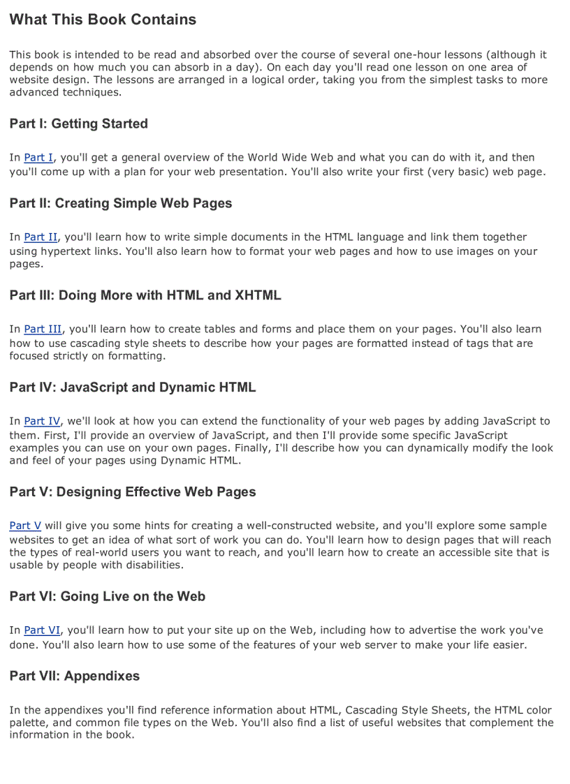 image for page Sams Teach Yourself Web Publishing with HTML and CSS in One Hour a Day