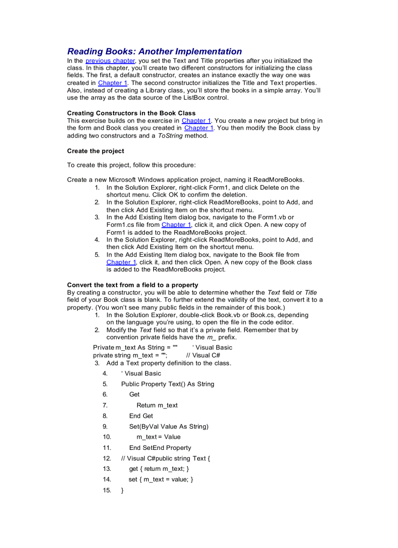 image for page OOP with Microsoft Visual Basic NET and Microsoft Visual C Step by Step