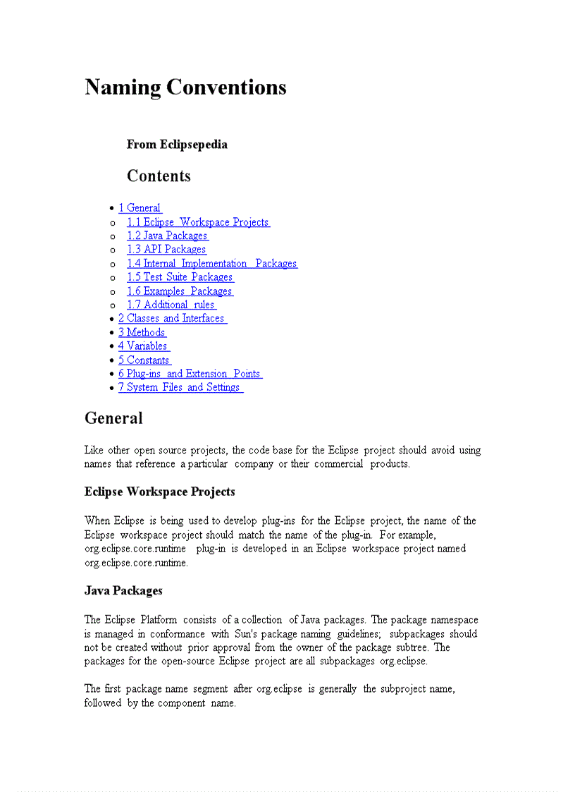 image for page Naming Conventions