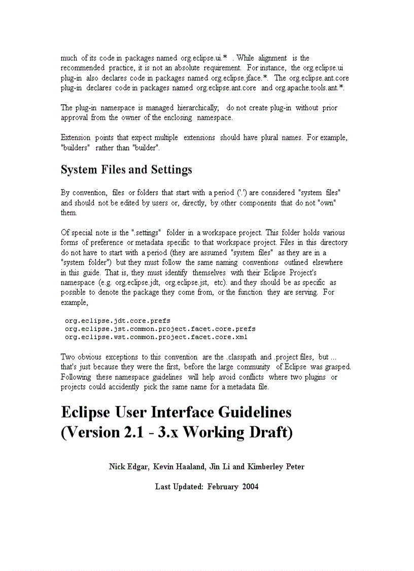 image for page Naming Conventions