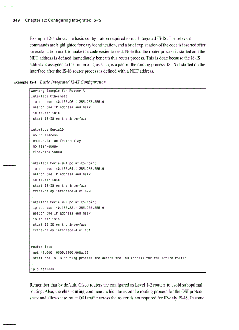 image for page Configuring Integrated IS IS