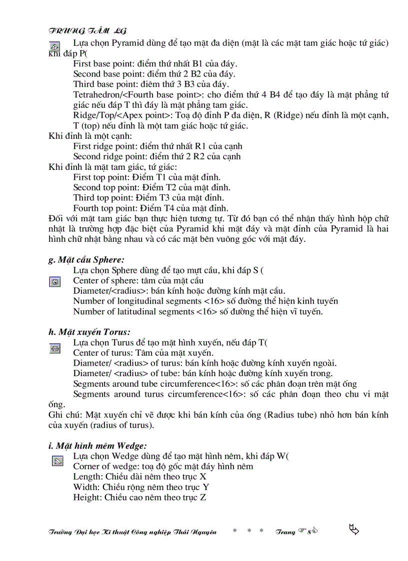 image for page Cơ sở thiết kế máy Cơ sở tạo mô hình 3D