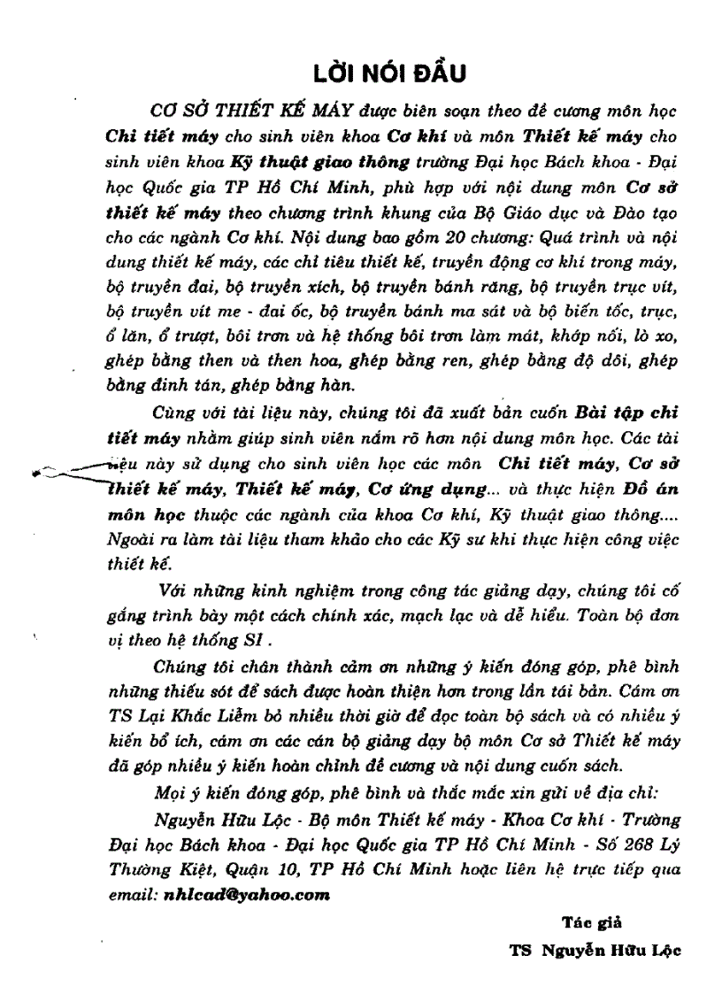 Cơ sở thiết kế máy Nội dung quá trình thiết kế máy và chi tiết máy