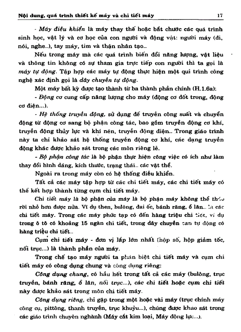 image for page Cơ sở thiết kế máy Nội dung quá trình thiết kế máy và chi tiết máy
