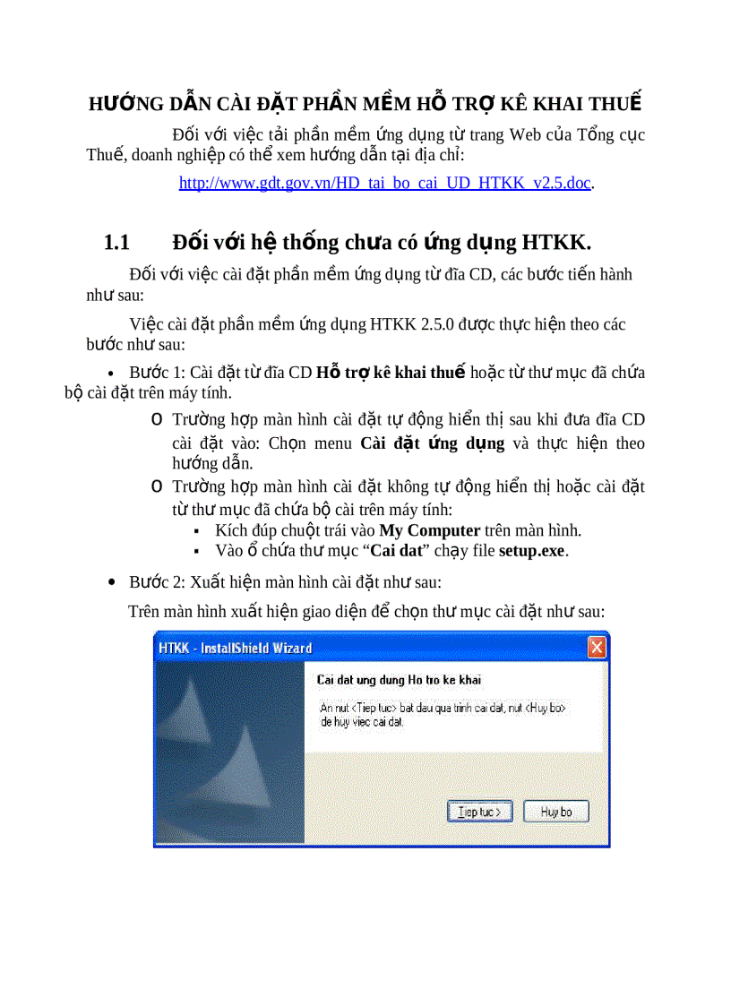 image for page Tài liệu hướng dẫn cài đặt ứng dụng hỗ trợ kê khai thuế 1