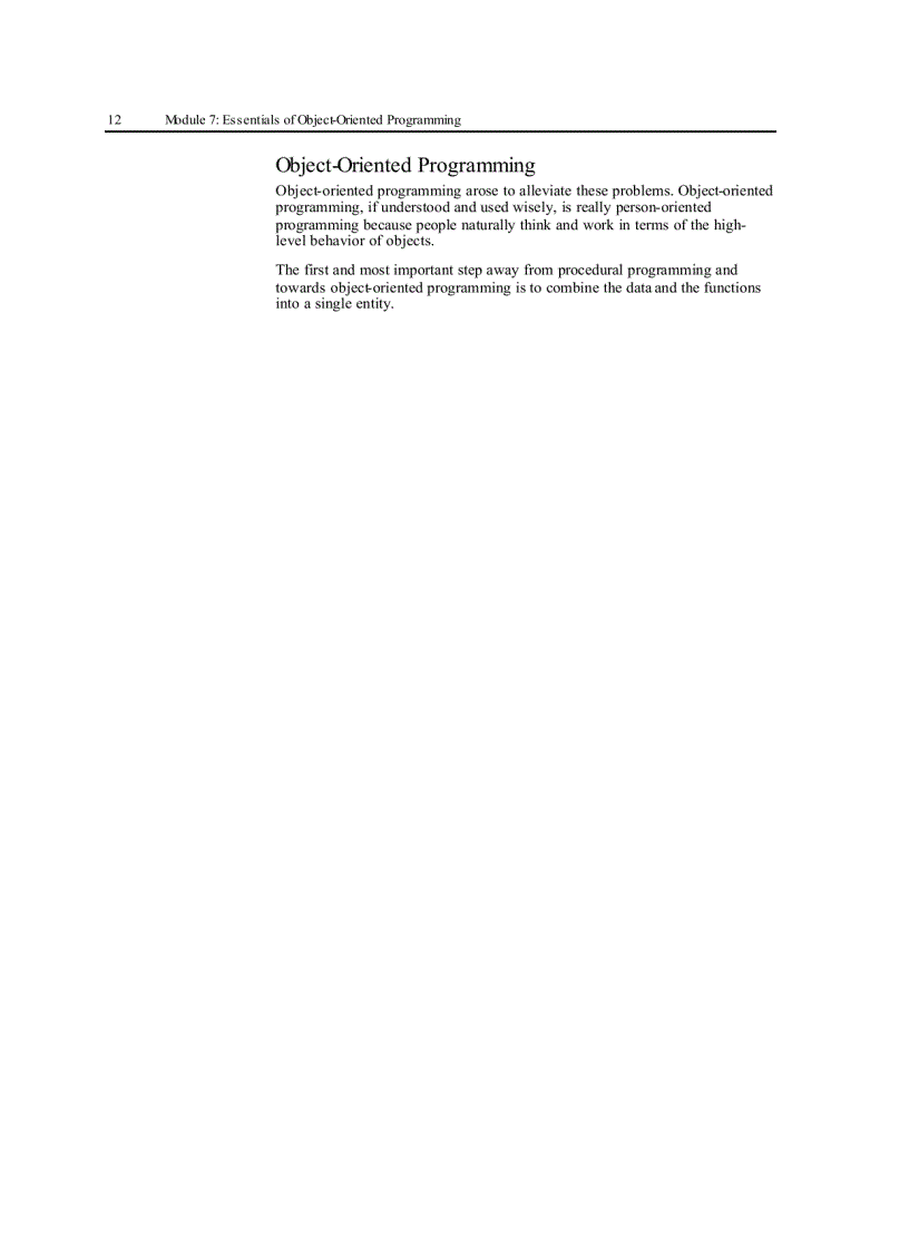 image for page Essentials of Object Oriented Programming