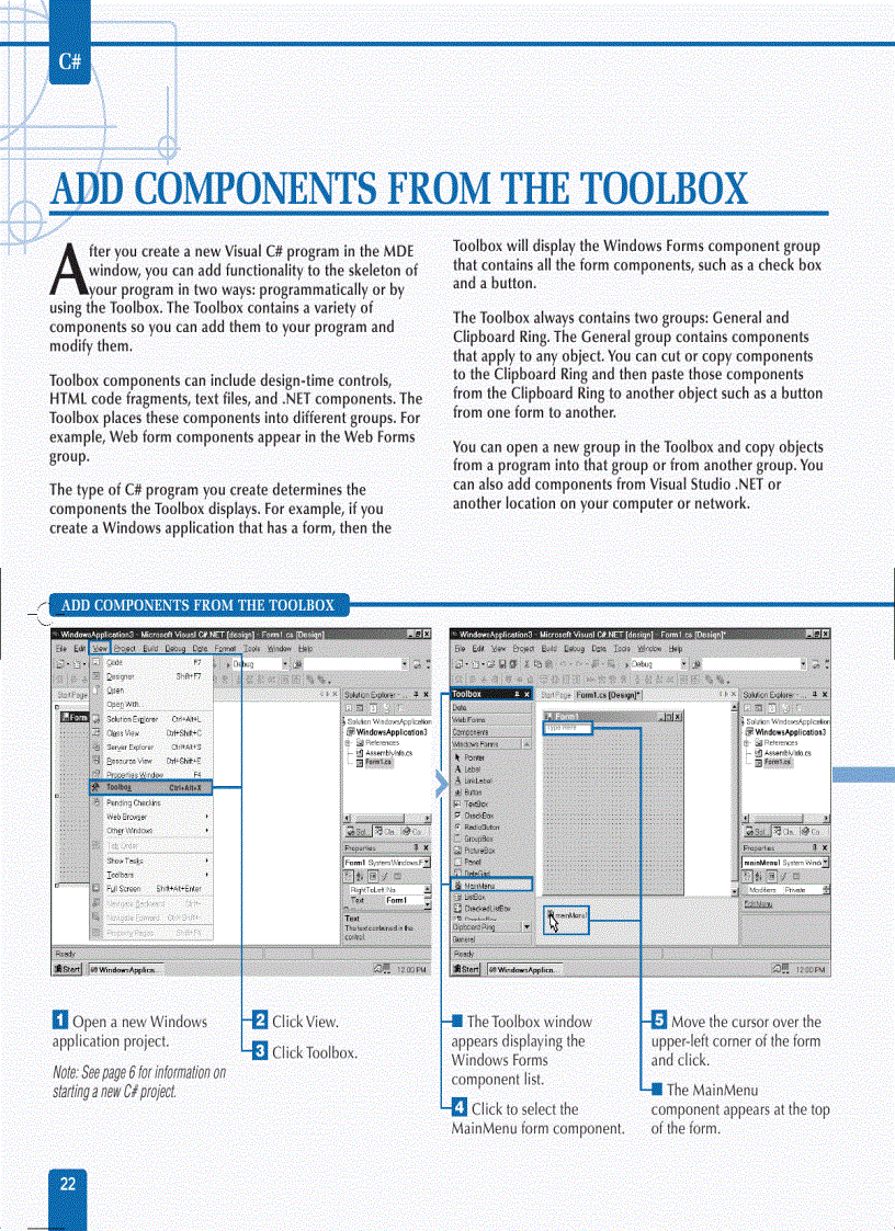 image for page C Sharp Your Visual Blueprint For Building Net Applications