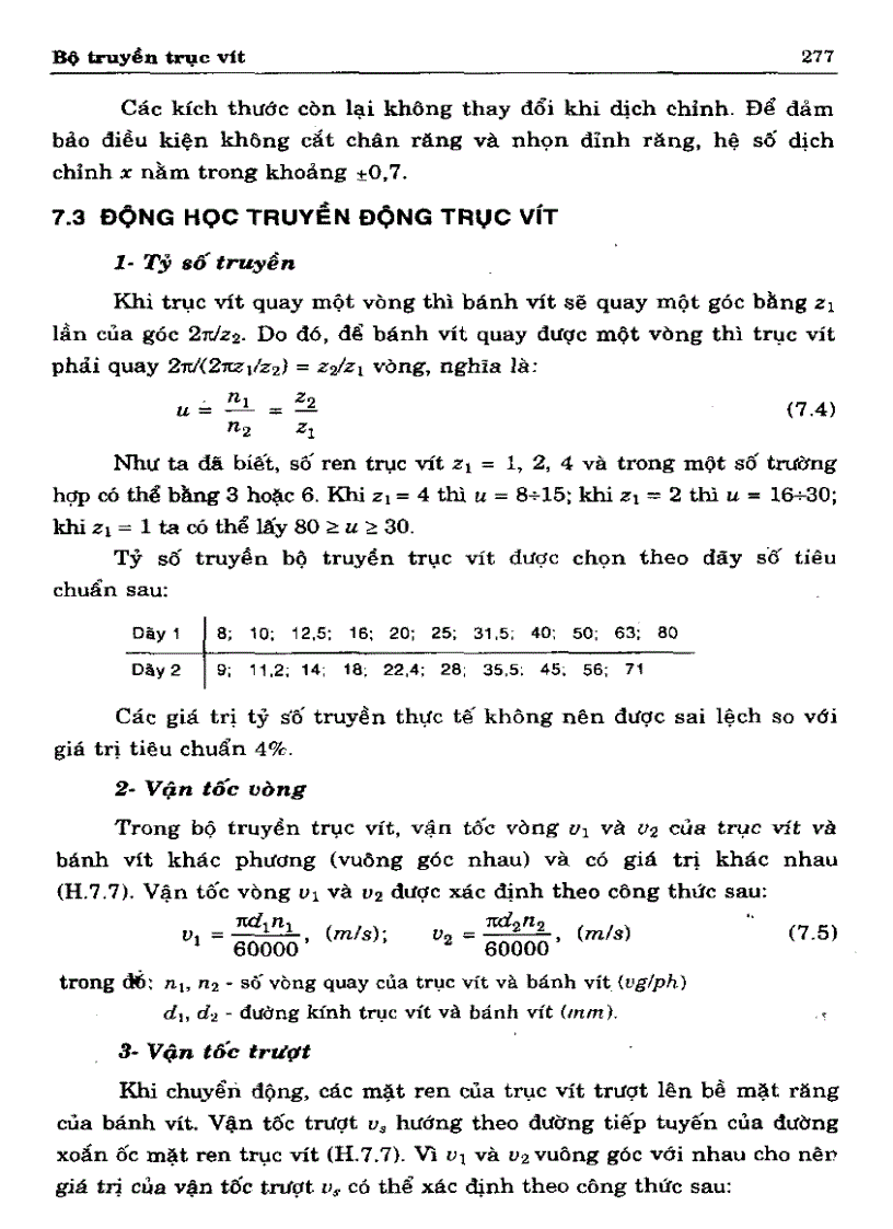 image for page Cơ sở thiết kế máy Bộ truyền trục vít