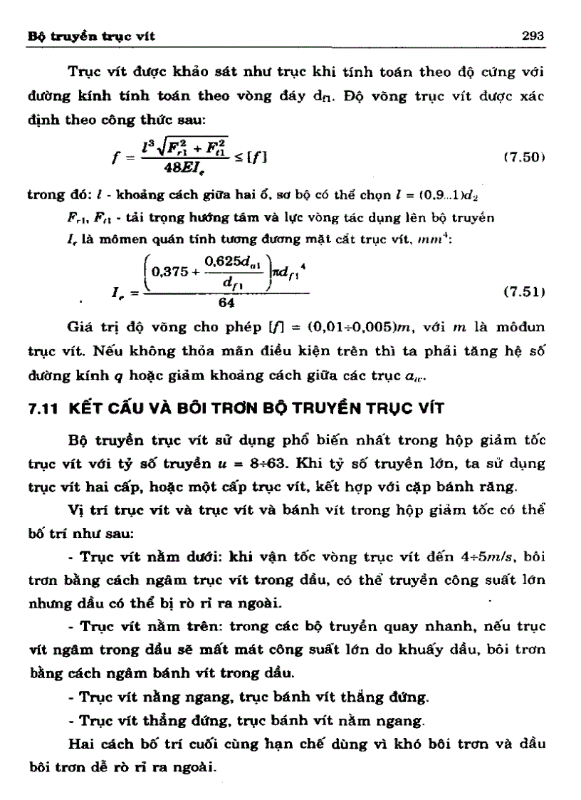 image for page Cơ sở thiết kế máy Bộ truyền trục vít