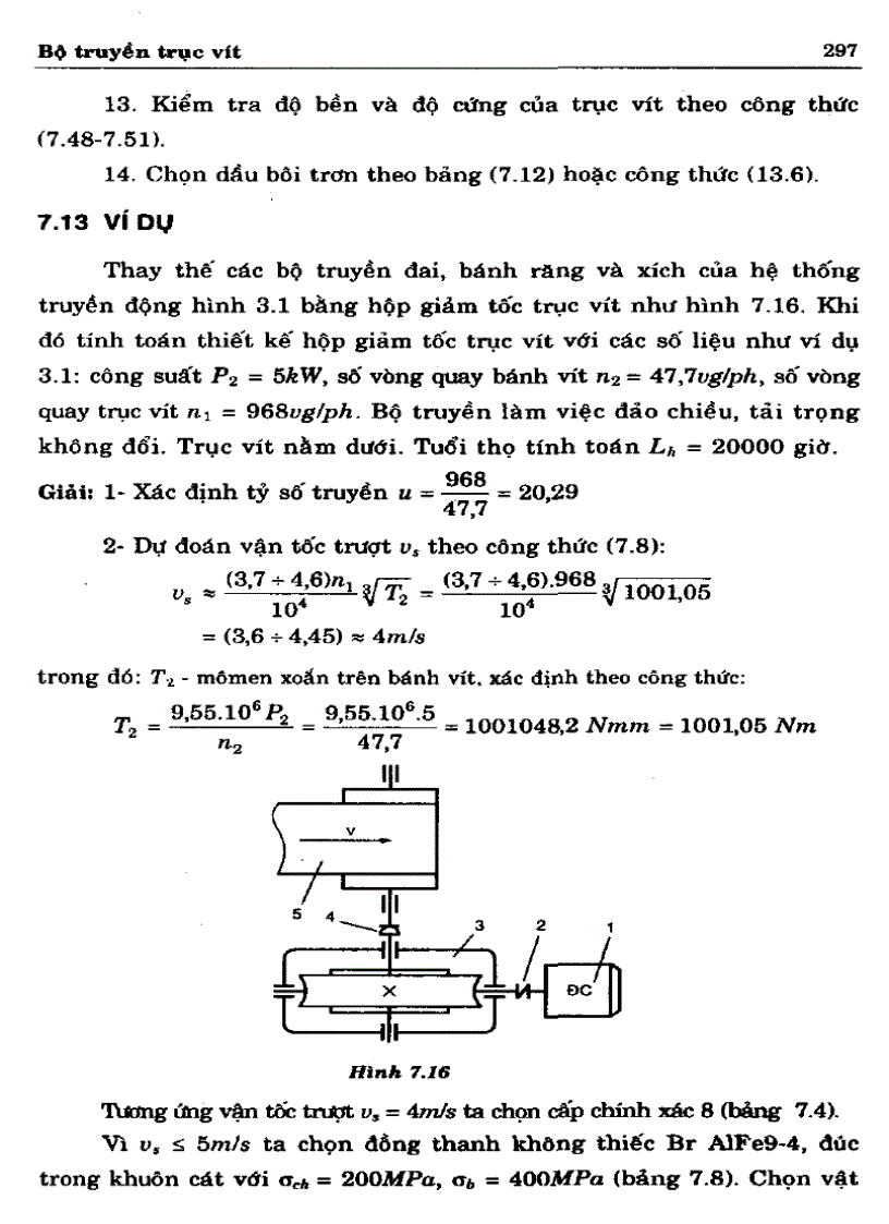 image for page Cơ sở thiết kế máy Bộ truyền trục vít