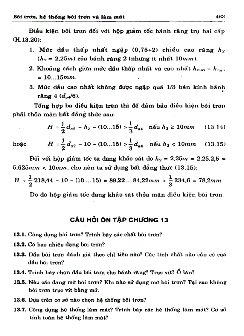 image for page Cơ sở thiết kế máy Bôi trơn hệ thống bôi trơn và làm mát