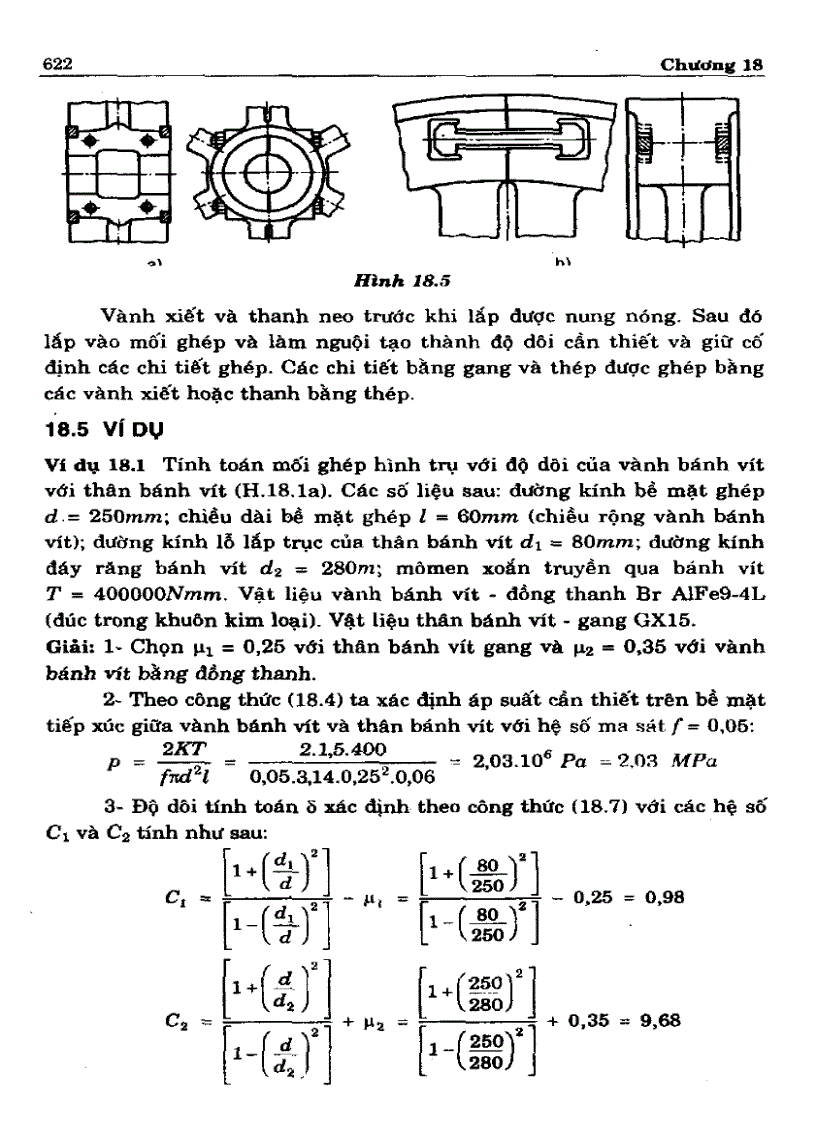 image for page Cơ sở thiết kế máy Mối ghép bằng độ dôi