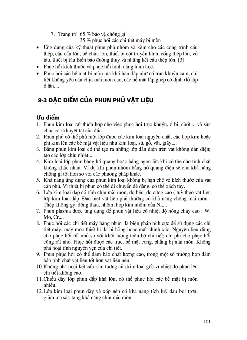 image for page Giáo trình lắp đặt sửa chữa cơ khí PHỤC HỒI BẰNG PHUN ĐẮP