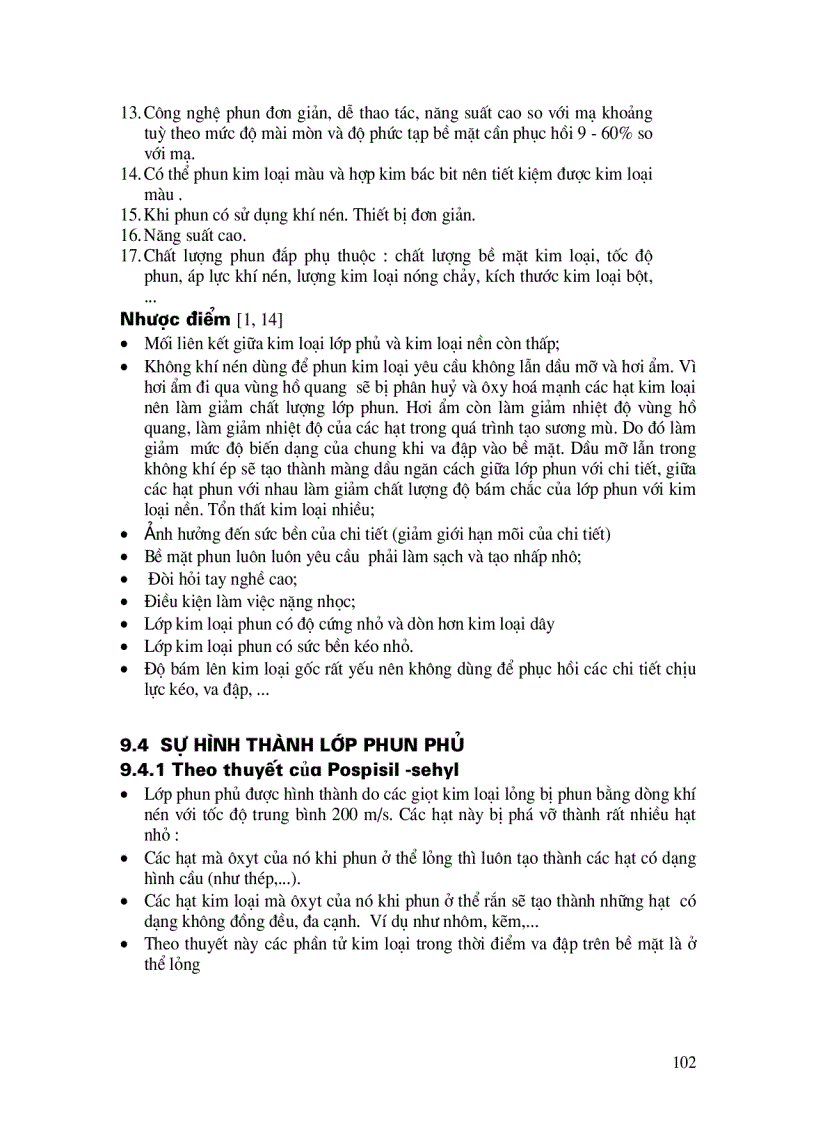 image for page Giáo trình lắp đặt sửa chữa cơ khí PHỤC HỒI BẰNG PHUN ĐẮP