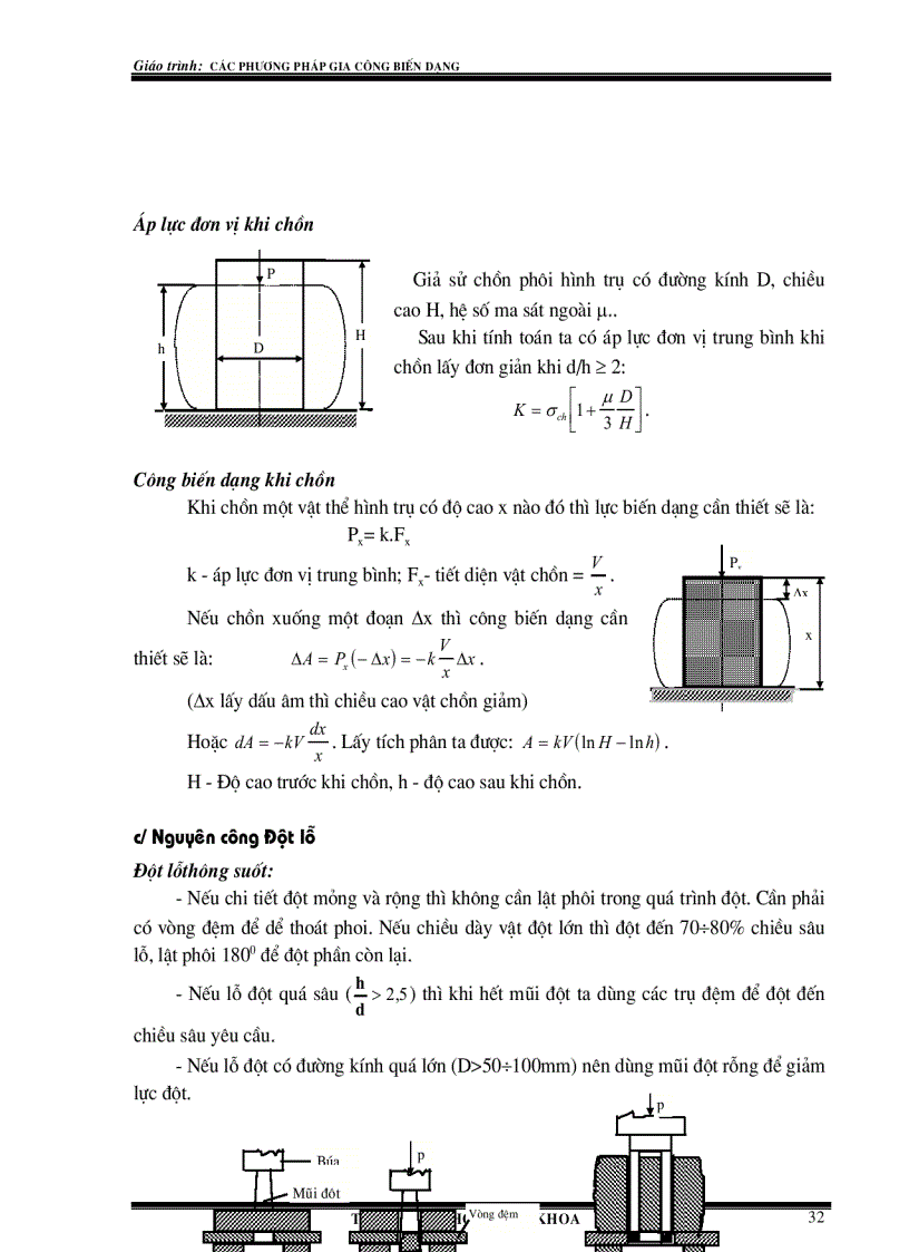 image for page Các phương pháp gia công biến dạng Rèn tự do