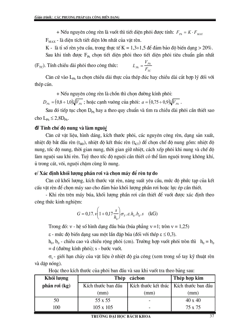 image for page Các phương pháp gia công biến dạng Rèn tự do