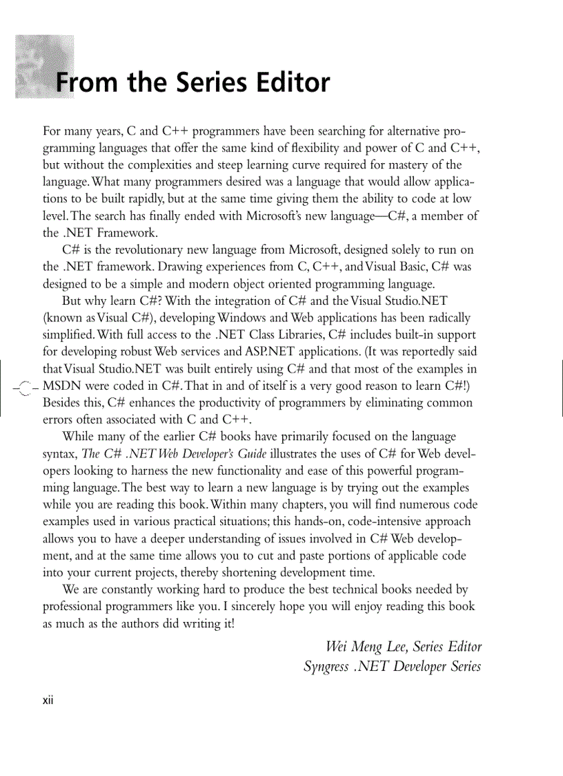 image for page C Sharp Net Web Developers Guide